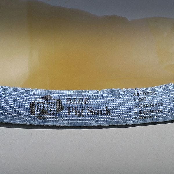 Pig 2048 Sorbent Sock, 15 Gal, 3 In X 48 In, Universal, Blue, 20 Pk