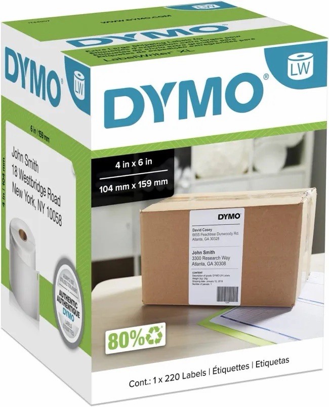 DYMO Extra Large Shipping Labels 4×6 for LabelWriter 5XL 4XL 220 Count
