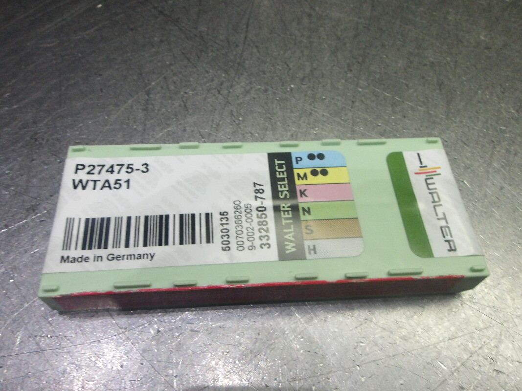 Walter Carbide Inserts QTY10 P27475-3 WTA51 (LOC2623A)