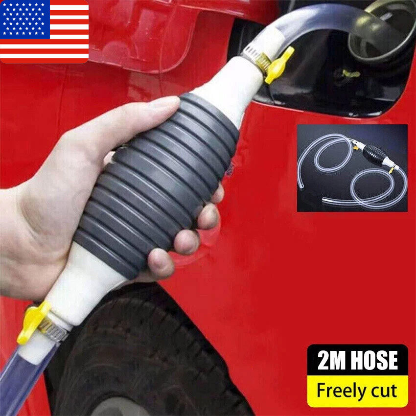Siphon Hand Pump Portable Manual Car Fuel Transfer Pump for Gas Gasoline Petrol