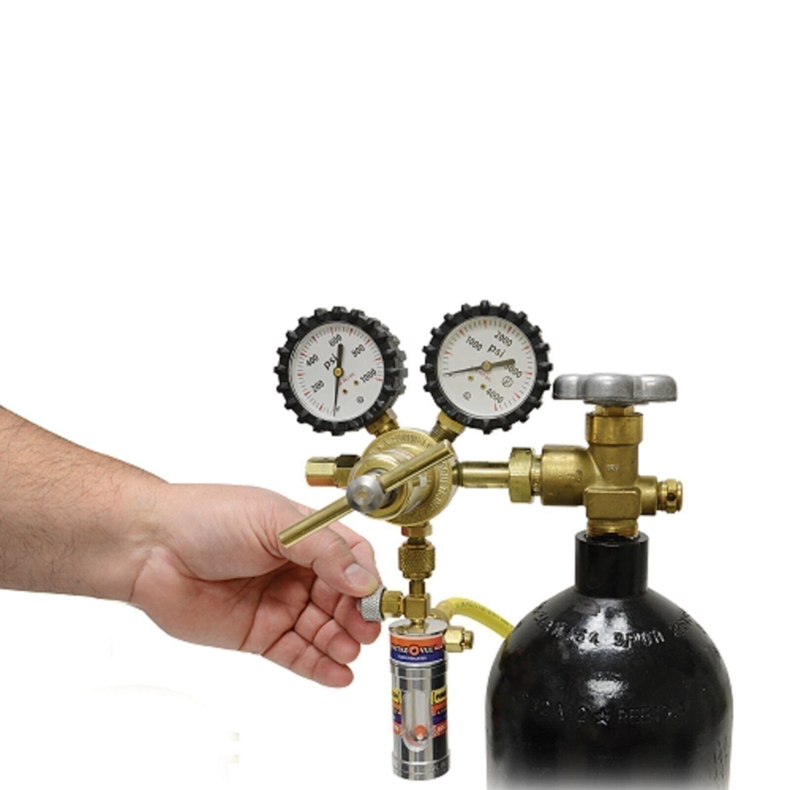 Uniweld NV1 Nitro Vue Flow Indicator with 1/4″ Flare Fittings