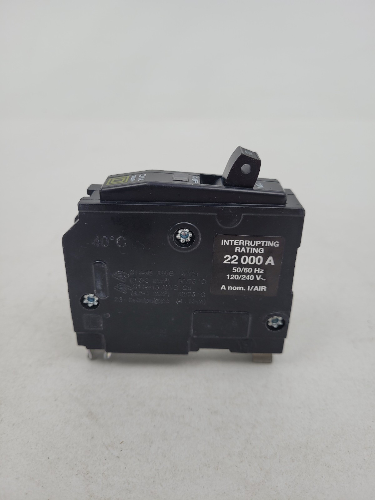 Qty 1 QO120VH Square D 20 Amp 240 Volt Circuit Breaker -Next Day Option -New