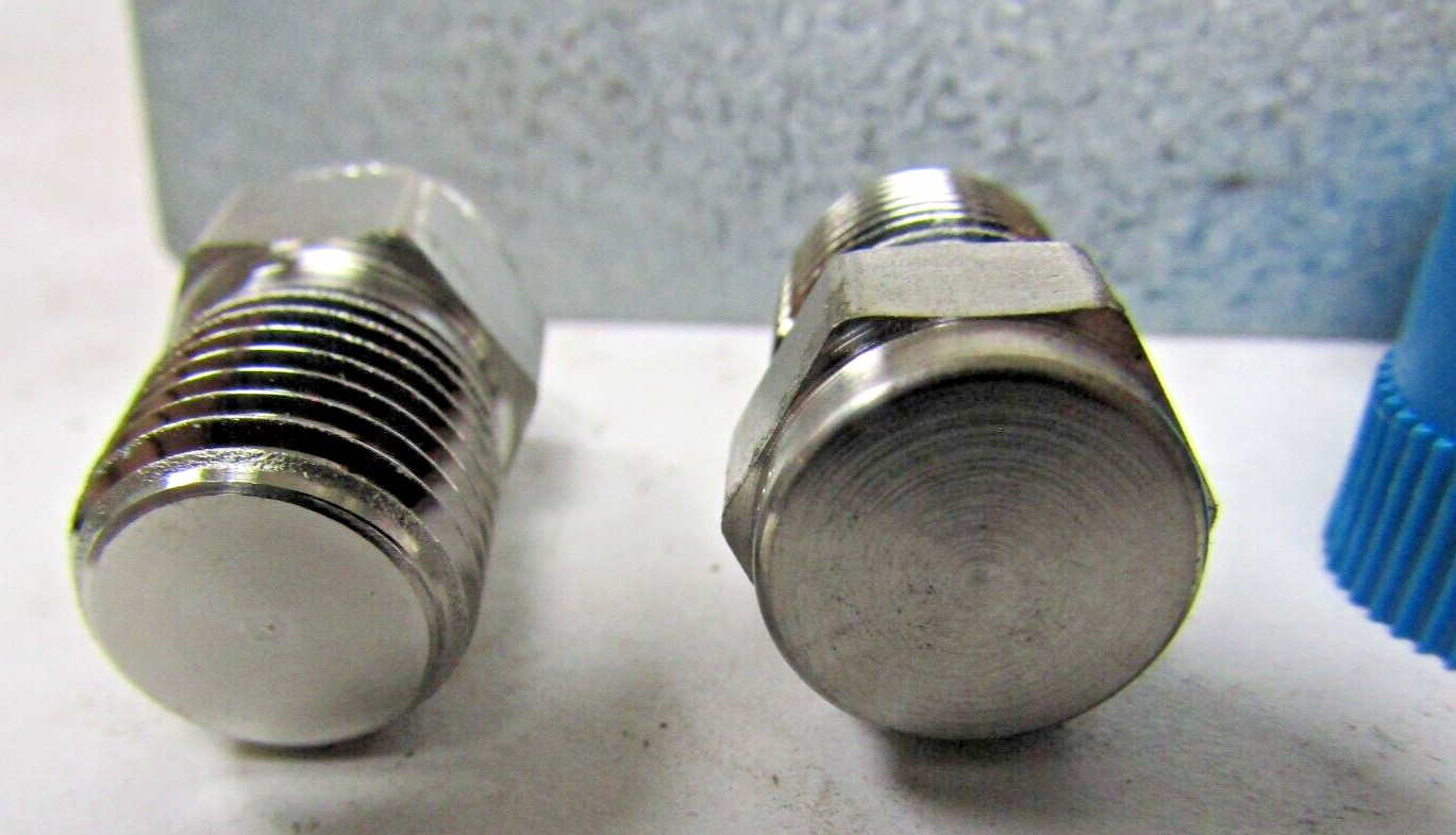 ✌️2) NEW SWAGELOK SS-4-P PLUG FOR 1/4″ MALE NPT LOT OF 2