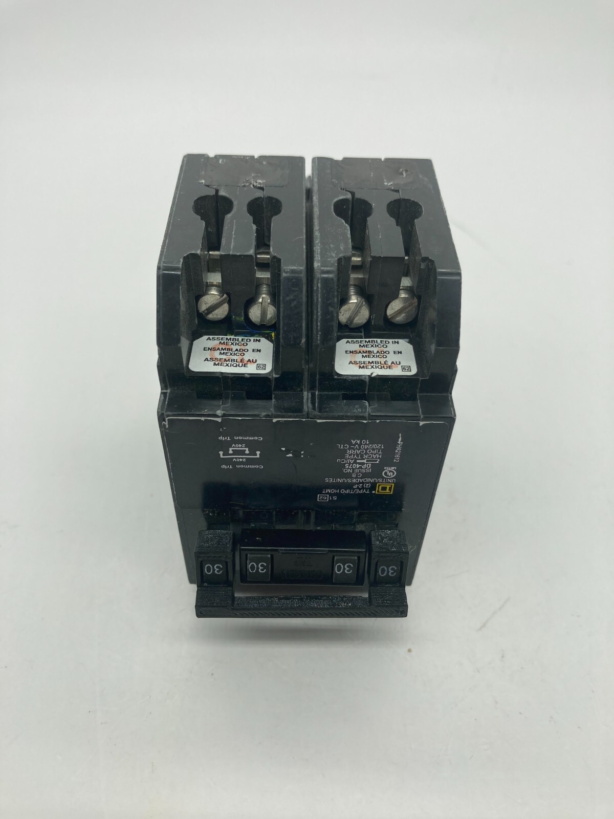 Homeline HOMT230230CP Quad Two 2 Pole 30 Amp 120/240V Plug In Square D Breaker
