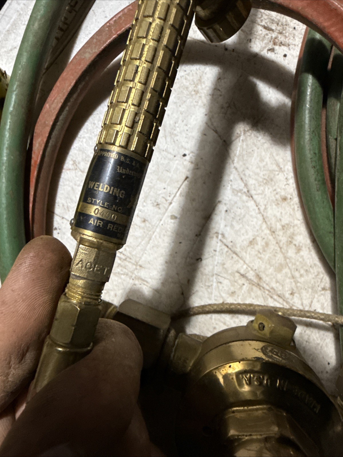 Vintage Airco Regulator Set Oxygen & Acetylene Hoses/Torch