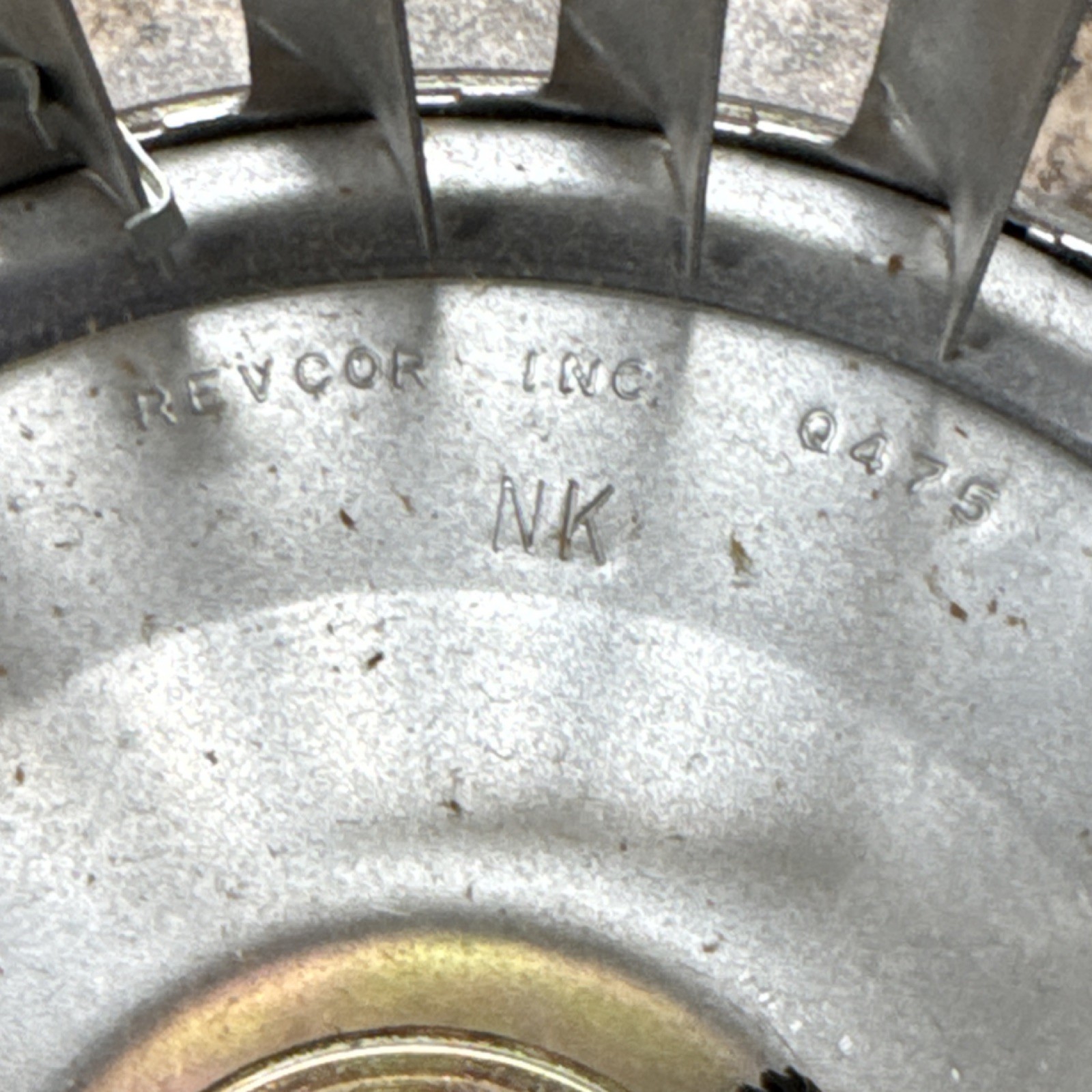 Revcor Q475 Blower Wheel Steel Silver 5in Diameter 2in Width, for Side Shot SS1