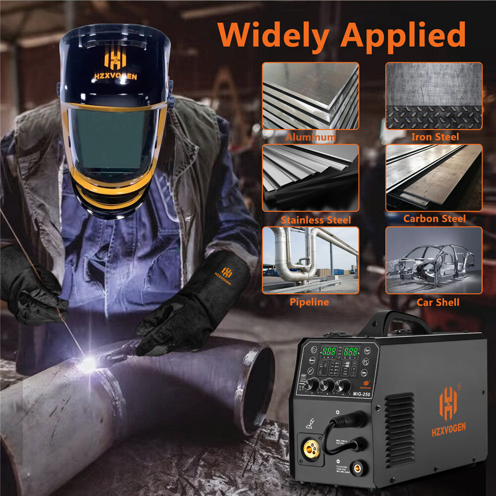 6in1 Gasless MIG Welder Spot/Lift TIG/Stick/Gas MIG 250A 110V/220V for Aluminum
