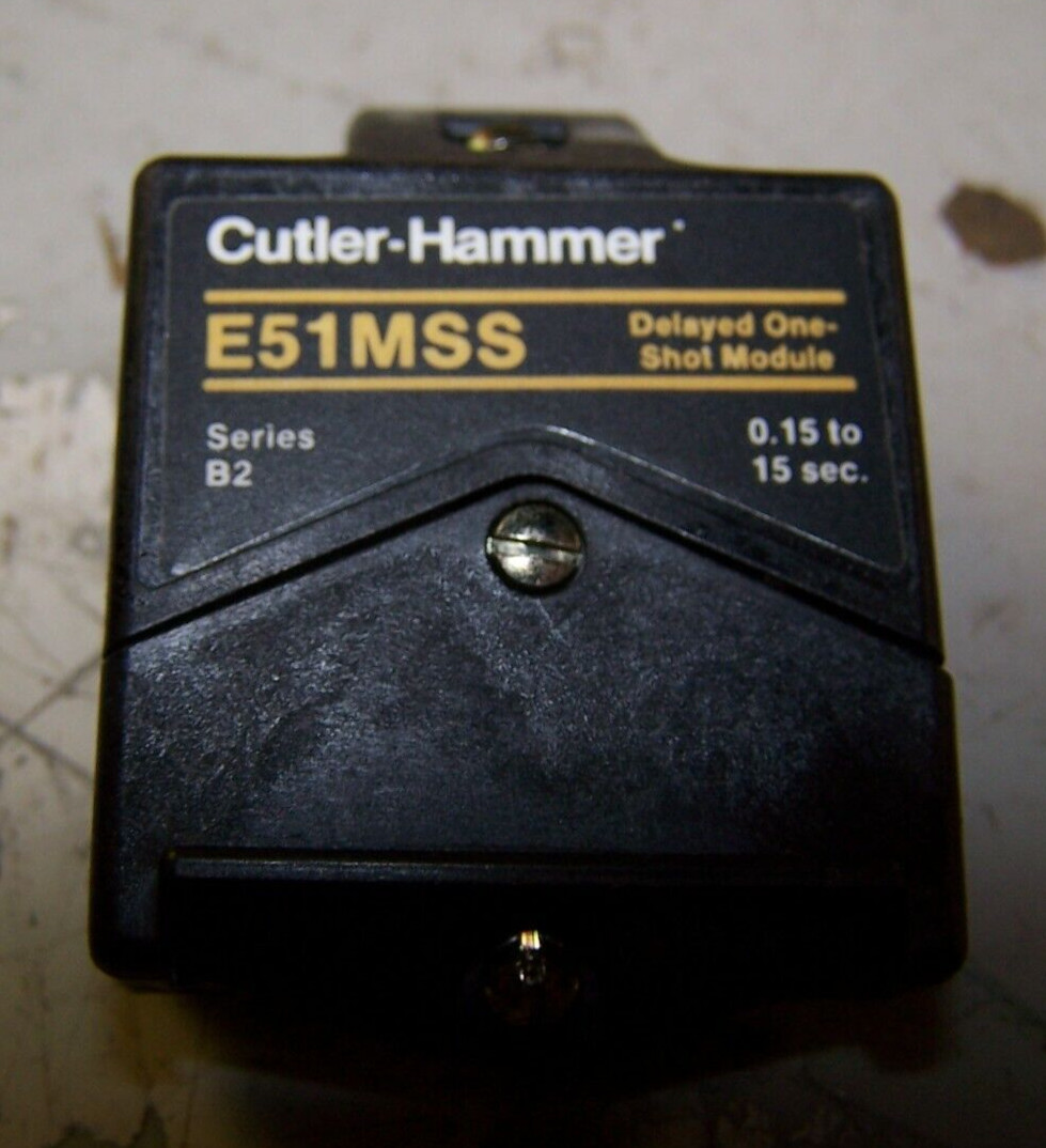 NEW CUTLER HAMMER ADJUSTABLE DELAYED ONE-SHOT TIMER MODULE .15-15 SECONDS E51MSS