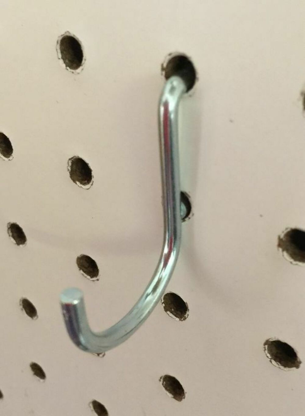 10 each 1 1/2 Angle & J Hook Metal Peg Garage Hanger Hooks -1/8 to 1/4″ Pegboard