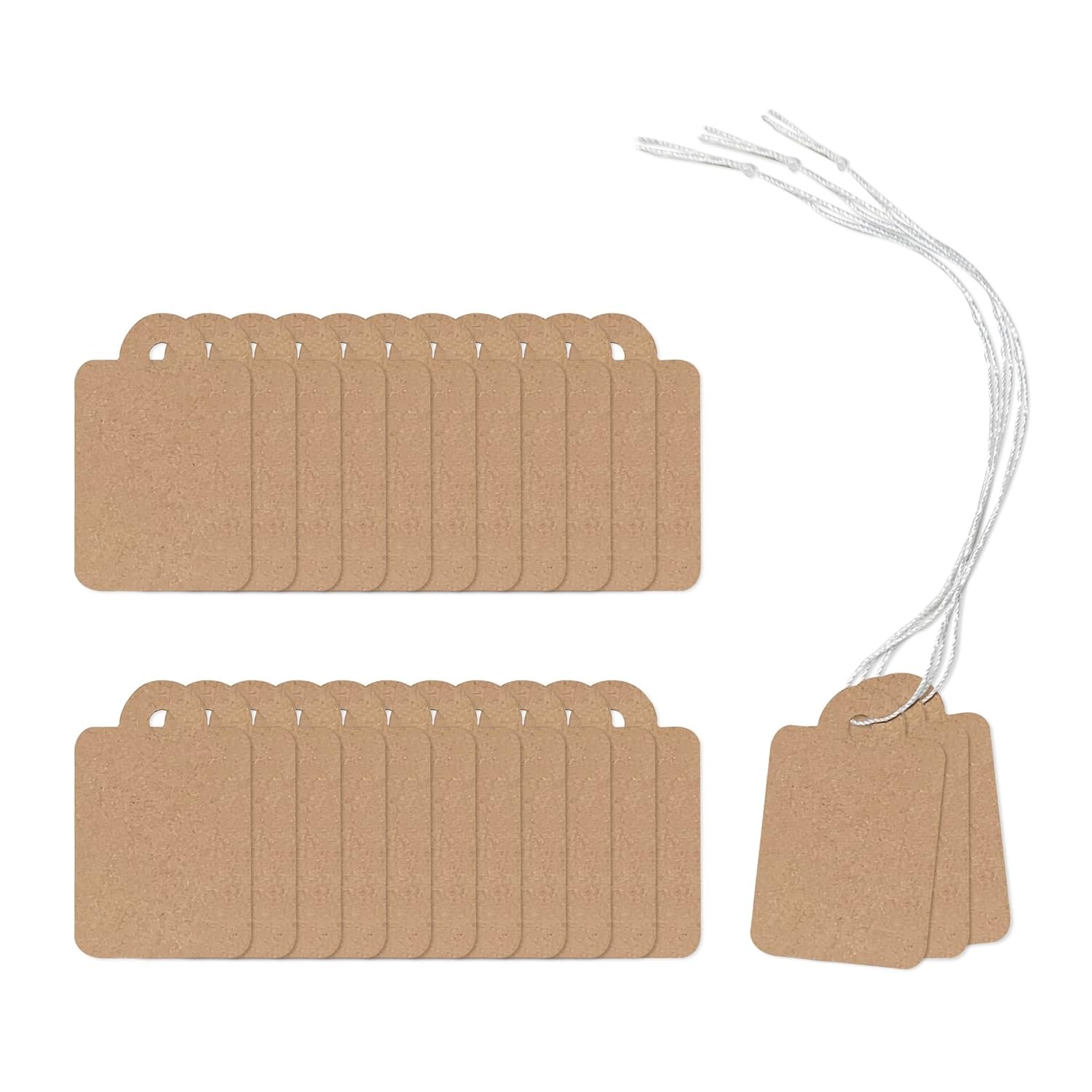 Kraft Price Tags 1.38″ x 0.87″ with String Attached Price Label Stickers