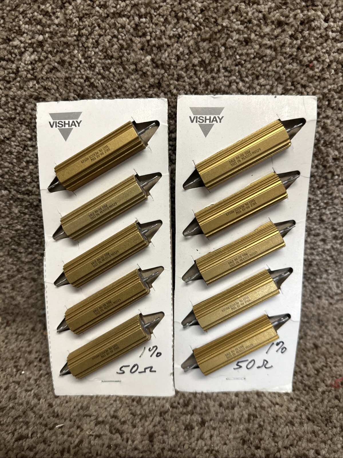 Pack Of 10 New Vishay Dale RH-50 50W 50 Ohm Resistor Unit