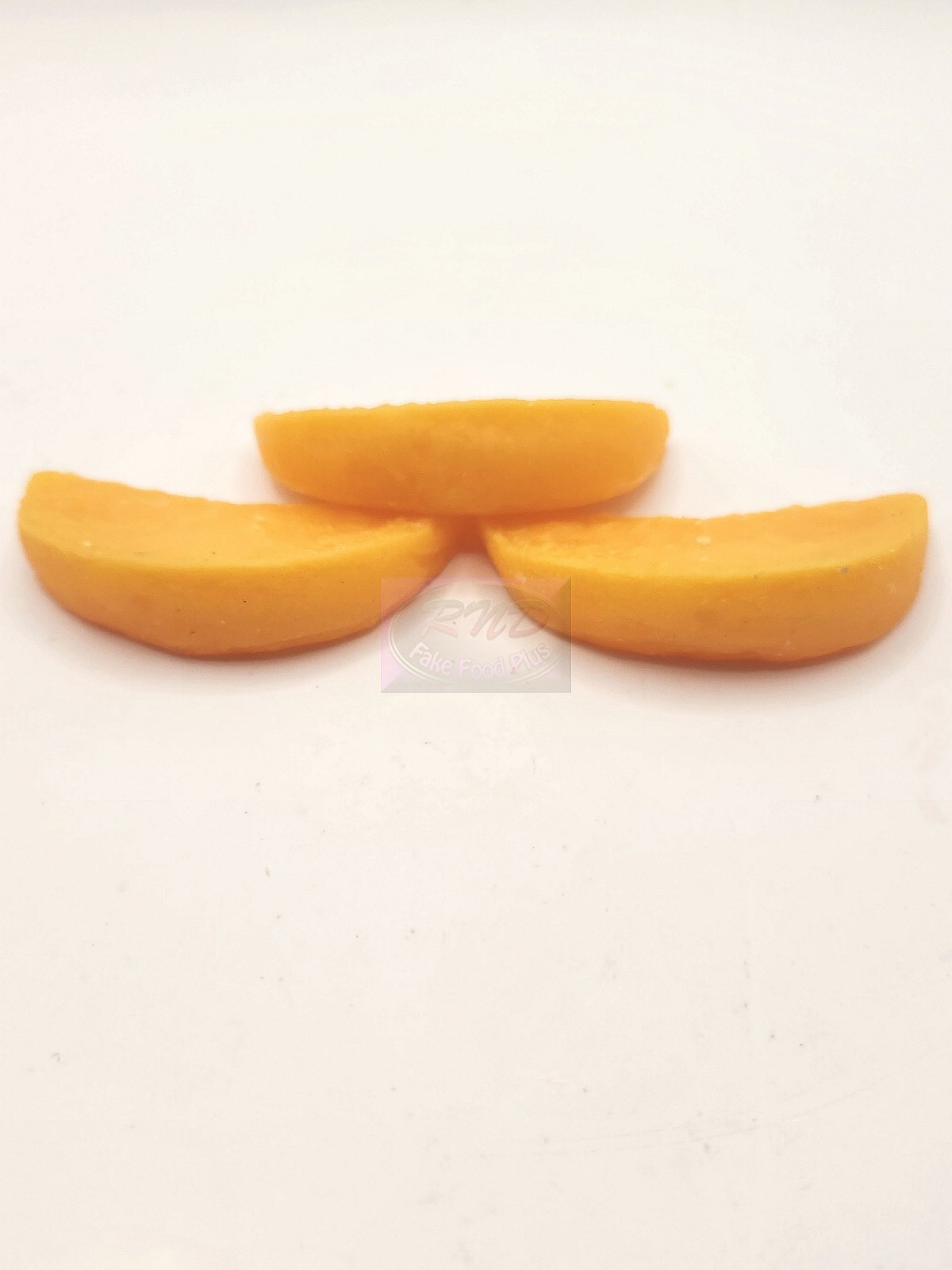 Cling Peach Slices (scented), fake food, wax fruit