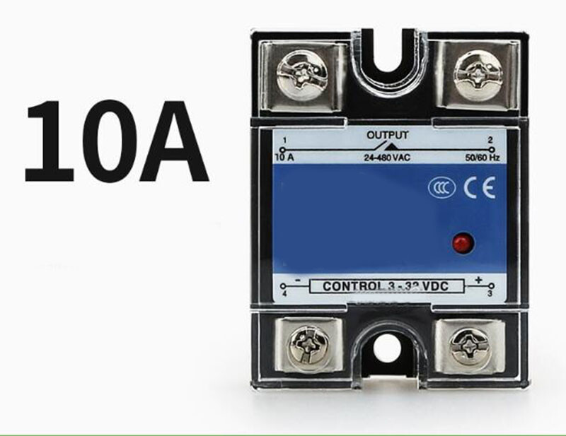 10A-150A Single-phase Solid-state Relay DC Control AC Radiator 24~480VAC 3~32VDC