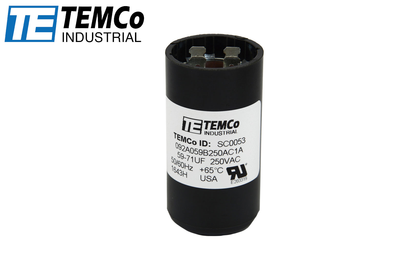TEMCo 59-71 uf/MFD 220-250 VAC volts Round Start Capacitor 50/60 Hz -Lot-1