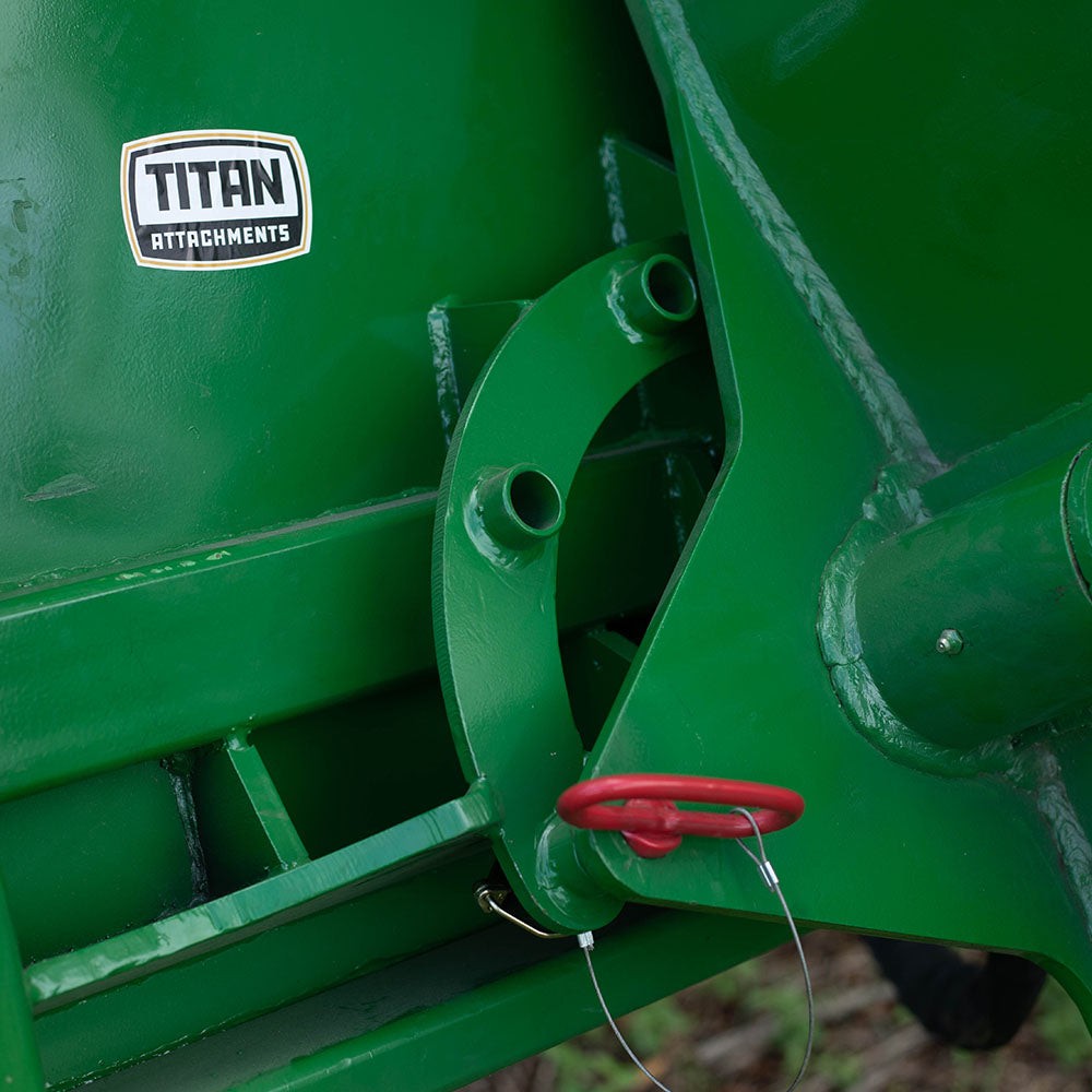 Titan Attachments 12″ Rotating Tree Shear Attachment 5″ Cylinder JD Hook and Pin