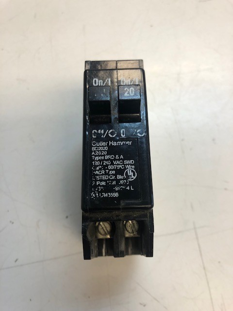 CUTLER HAMMER EATON BD2020 Tandem 20 amp Circuit Breaker Type BR