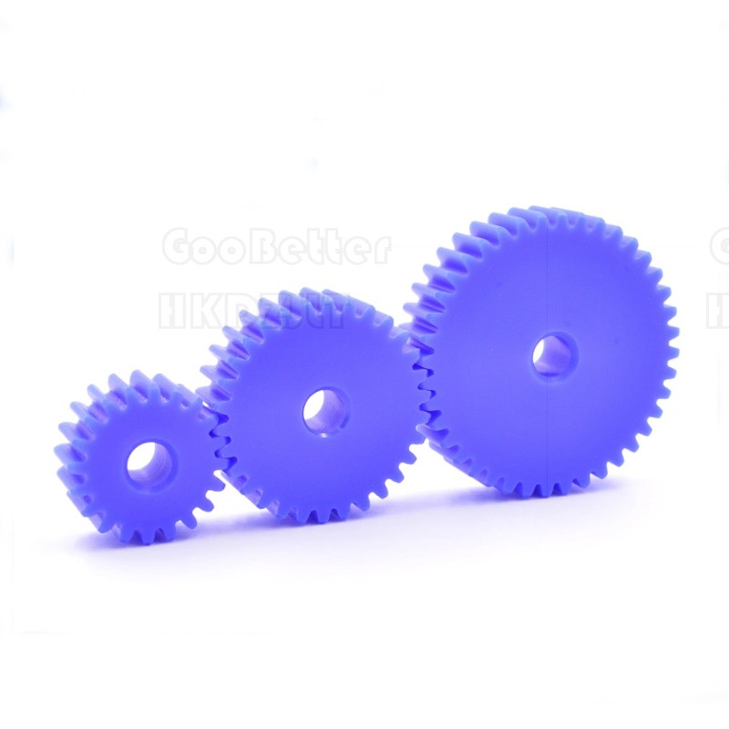 Blue Nylon Gear 1 Module Plastic Cylindrical Flat Spur Gear 12 Teeth – 160 Teeth