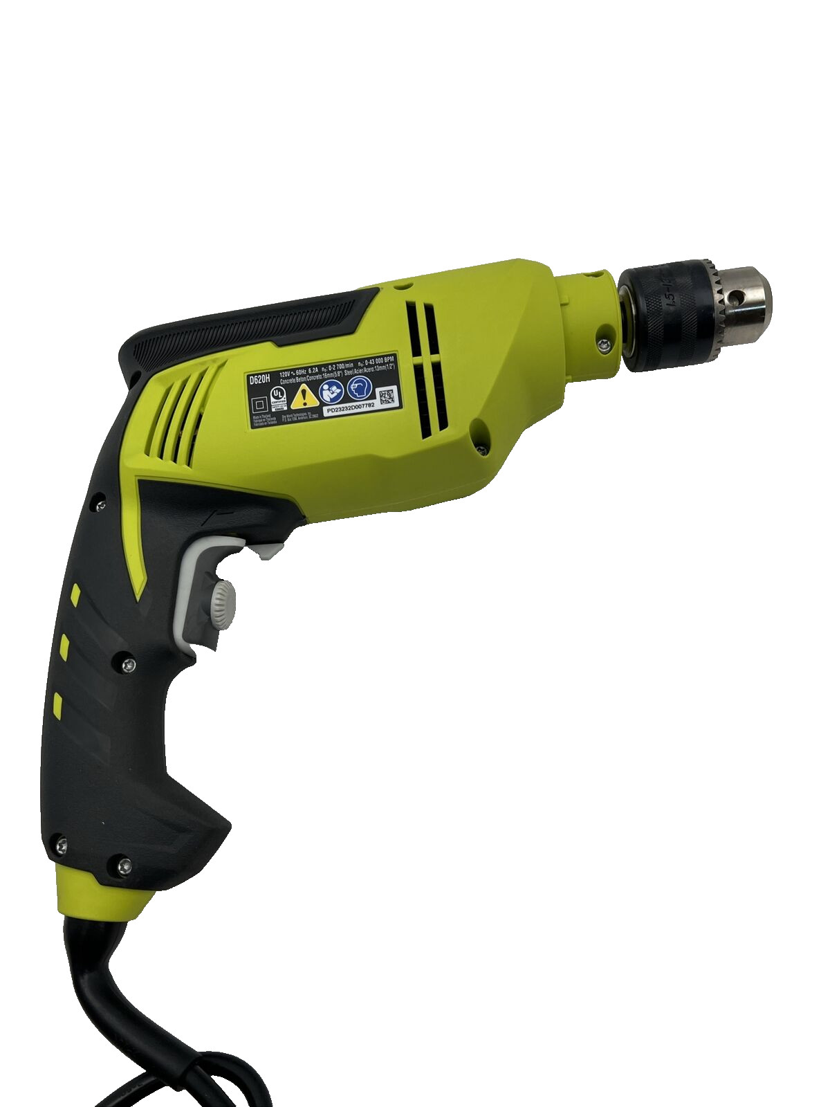 Ryobi D620H 6.2 Amp 1/2″ Variable Speed Hammer Drill – Powerful & Durable (OB)