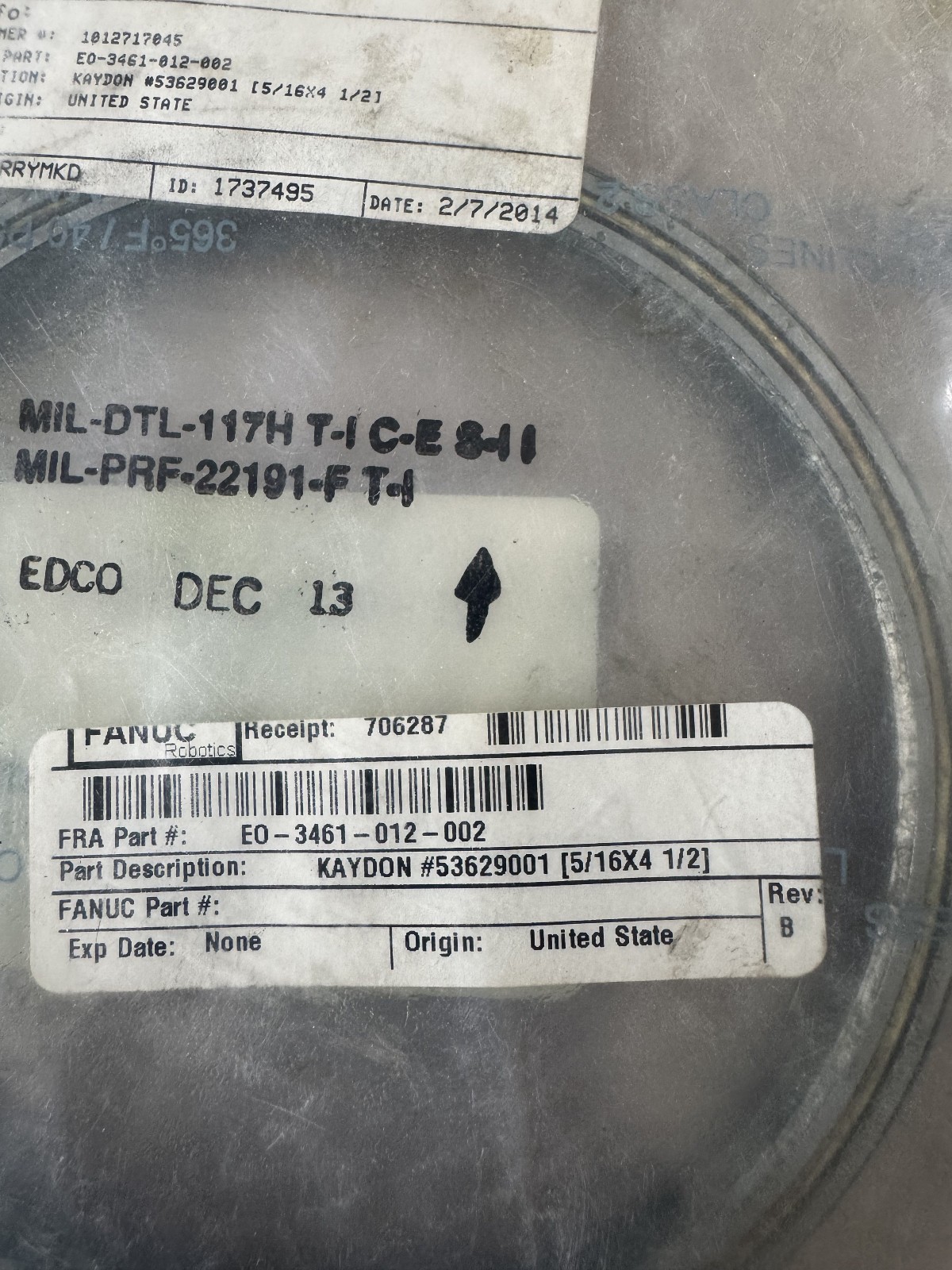 Fanuc Kaydon Bearing 53629001 EO-3461-012-002 USA New OEM NextDay Air Available