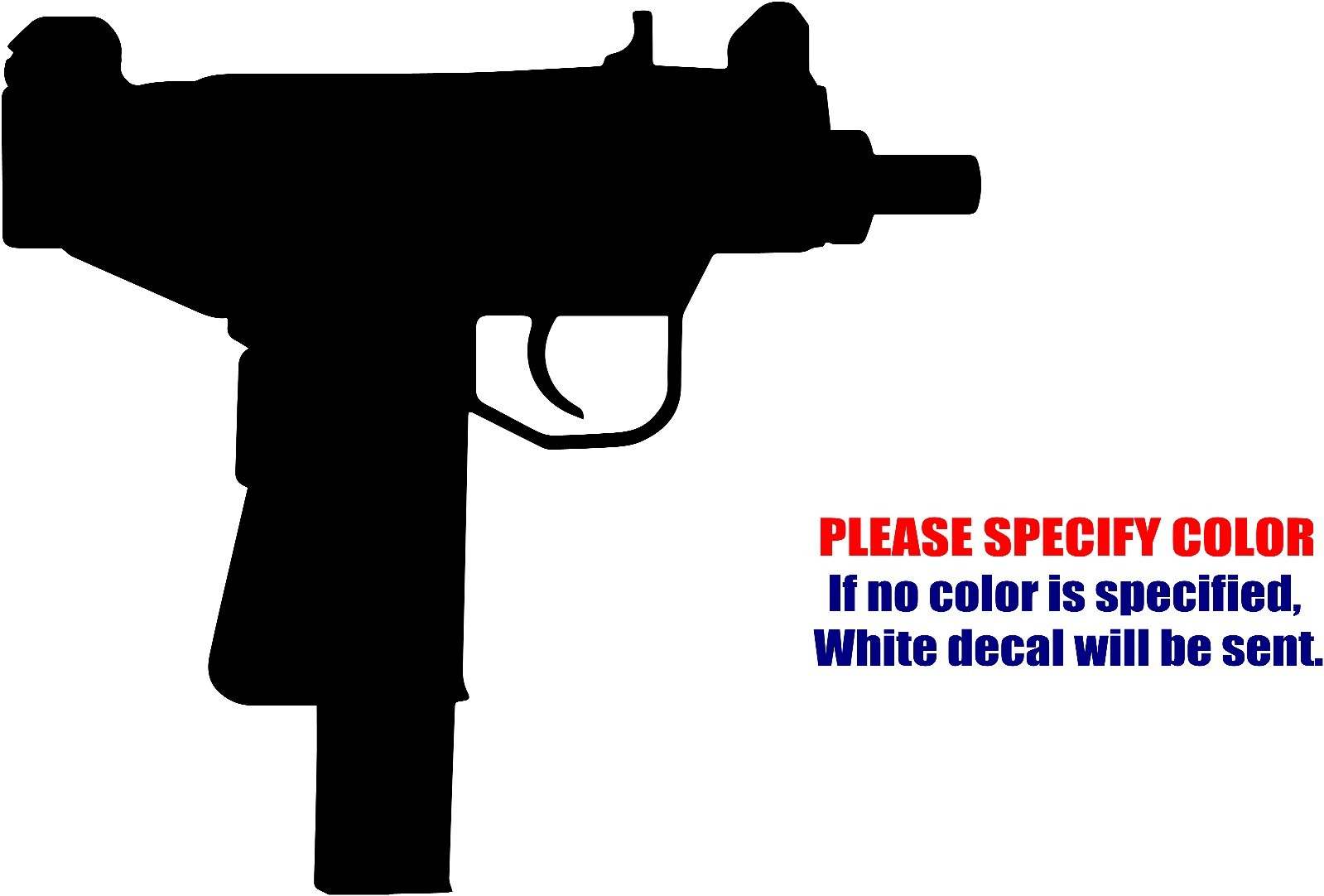 Uzi Gun Rifle Decal Sticker JDM Funny Vinyl Car Window Bumper Truck Laptop 9″