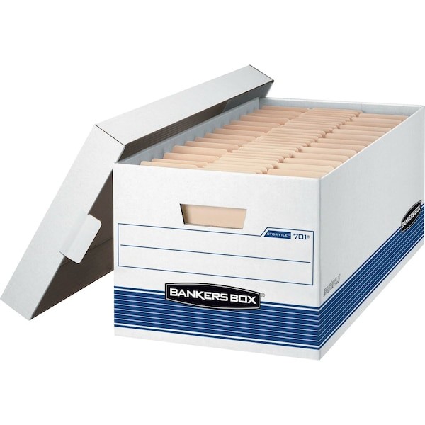 Bankers Box 00701 File Box, Corrugated Fiberboard, 12 In W, 24 In D, 10 In H,