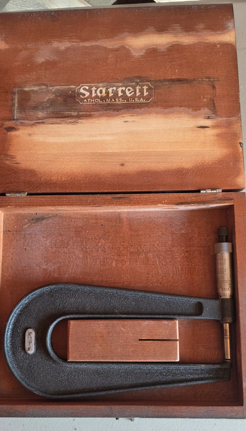 Starrett Outside Sheet Micrometer, 6″, Part No. 222-1