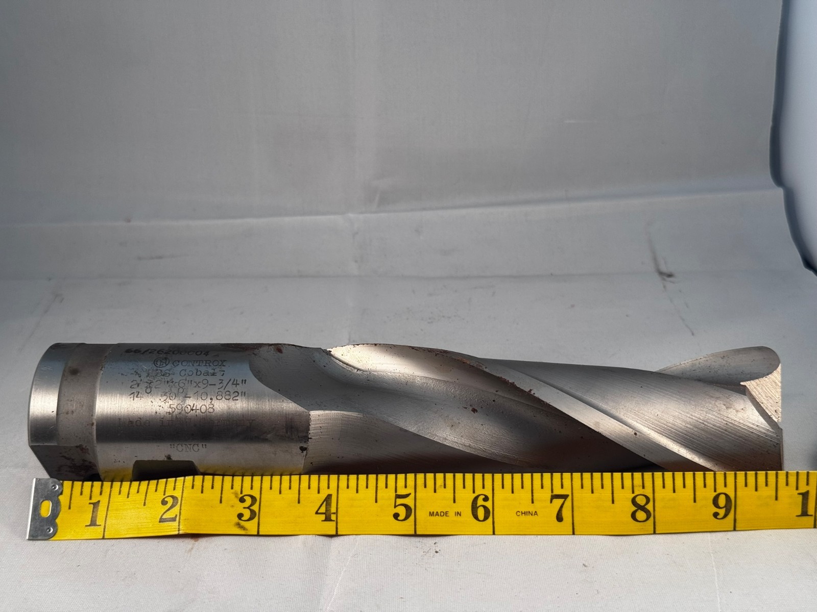 CONTROX 2 Flute End Mill 6 inch LOC 2 inch shank Cobalt Made in Germany