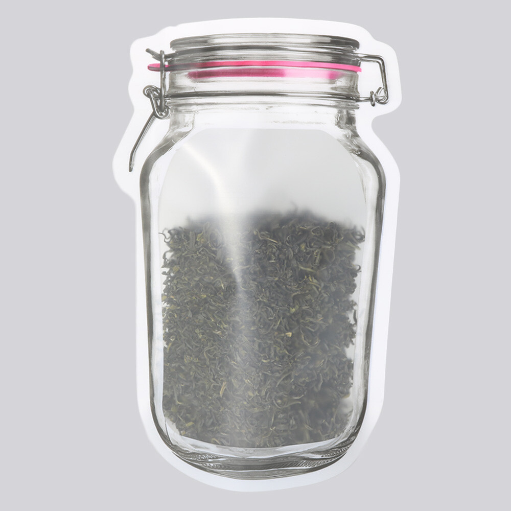 100/500/1000 1oz Canister Jar Designed Stand-Up Food Storage Resealable Zip Bags