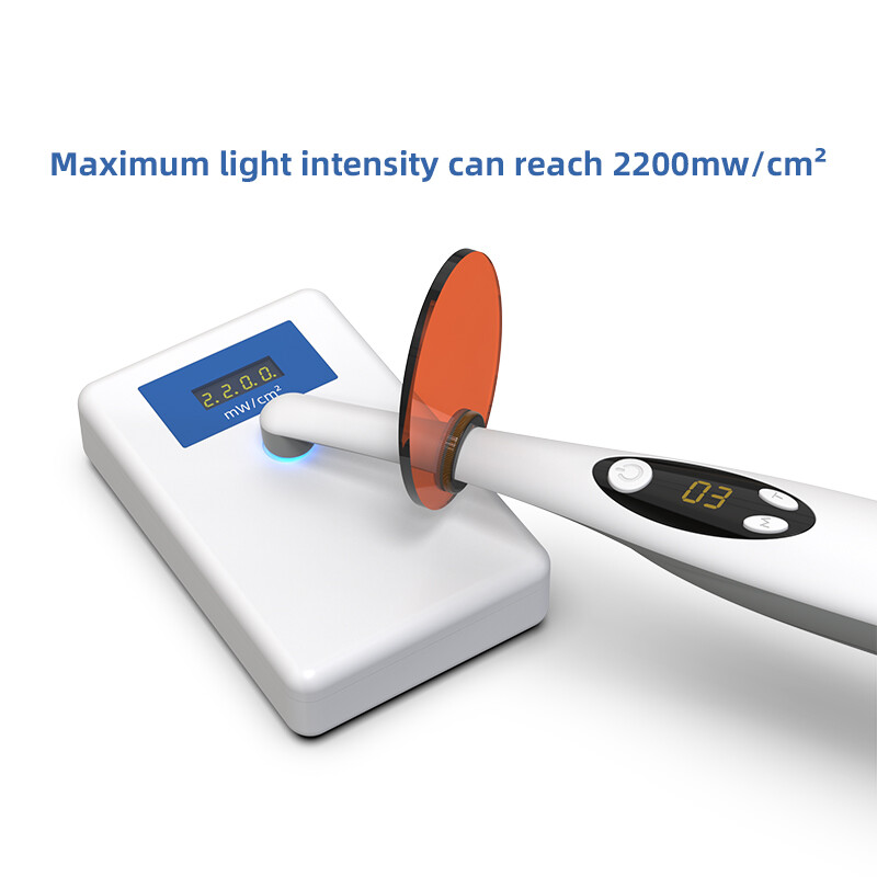 Dental Wireless Cordless LED Cure Curing Light Lamp 2200mw 1 Second Resin Cure