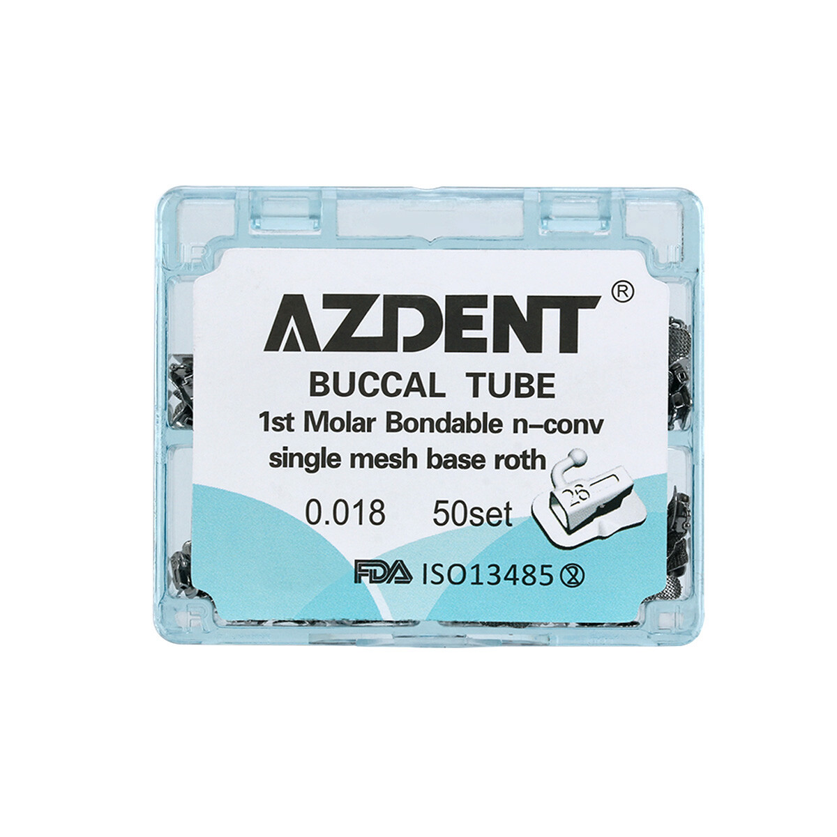 AZDENT Dental Orthodontic Bondable Buccal Tube 1st /2nd Molar Roth /MBT Non-Conv