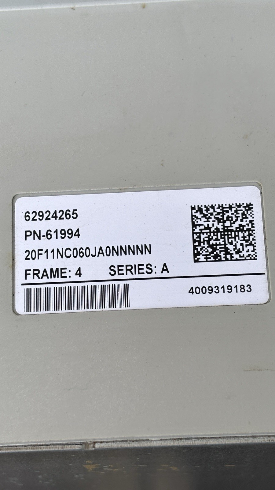 Allen-Bradley 20F11ND052JA0NNNNN 480V 40HP General Purpose AC Drive