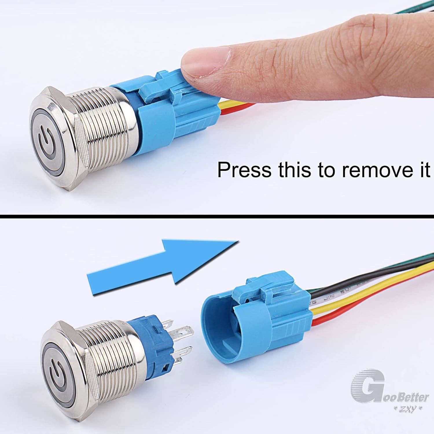 12mm LED ON OFF Waterproof Stainless Steel Momentary Push Button Power Switch