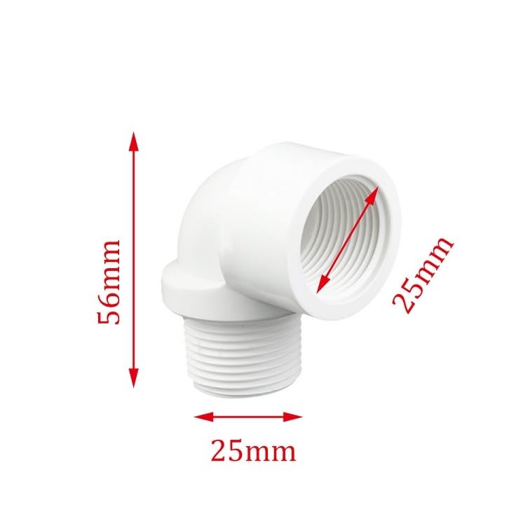 6PCS White 90 degree Street Elbow Coupling 3/4» PVC Male Thread to Female Threa