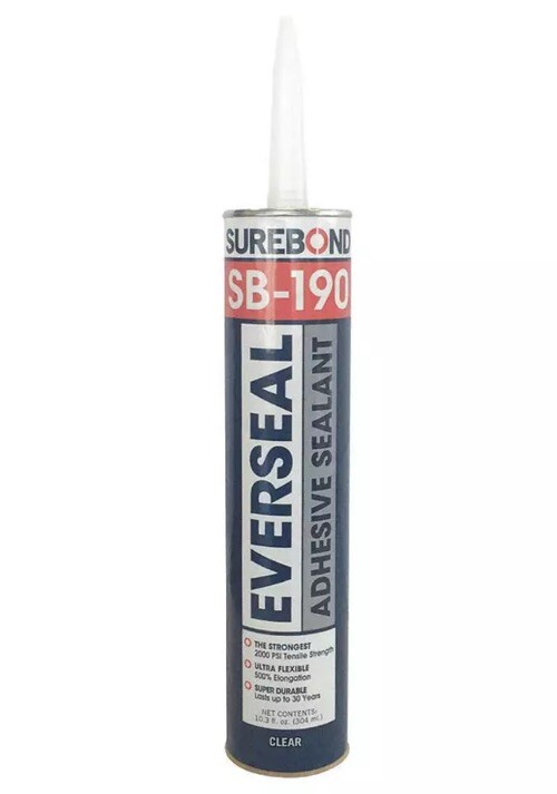 Set Of 2 Surebond Sb-190 Sealant, 10.3 Oz Each, Cartridge, Clear, Toluene Base