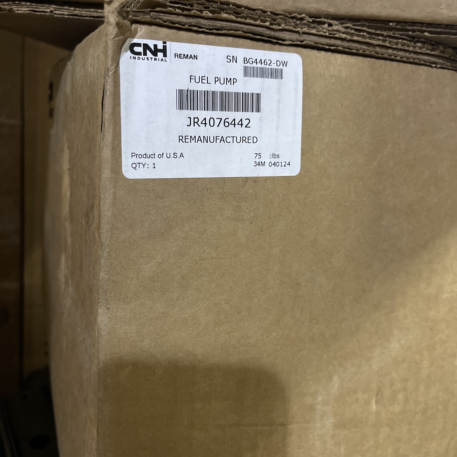 CNH REMAN Fuel Injection Pump JR4076442