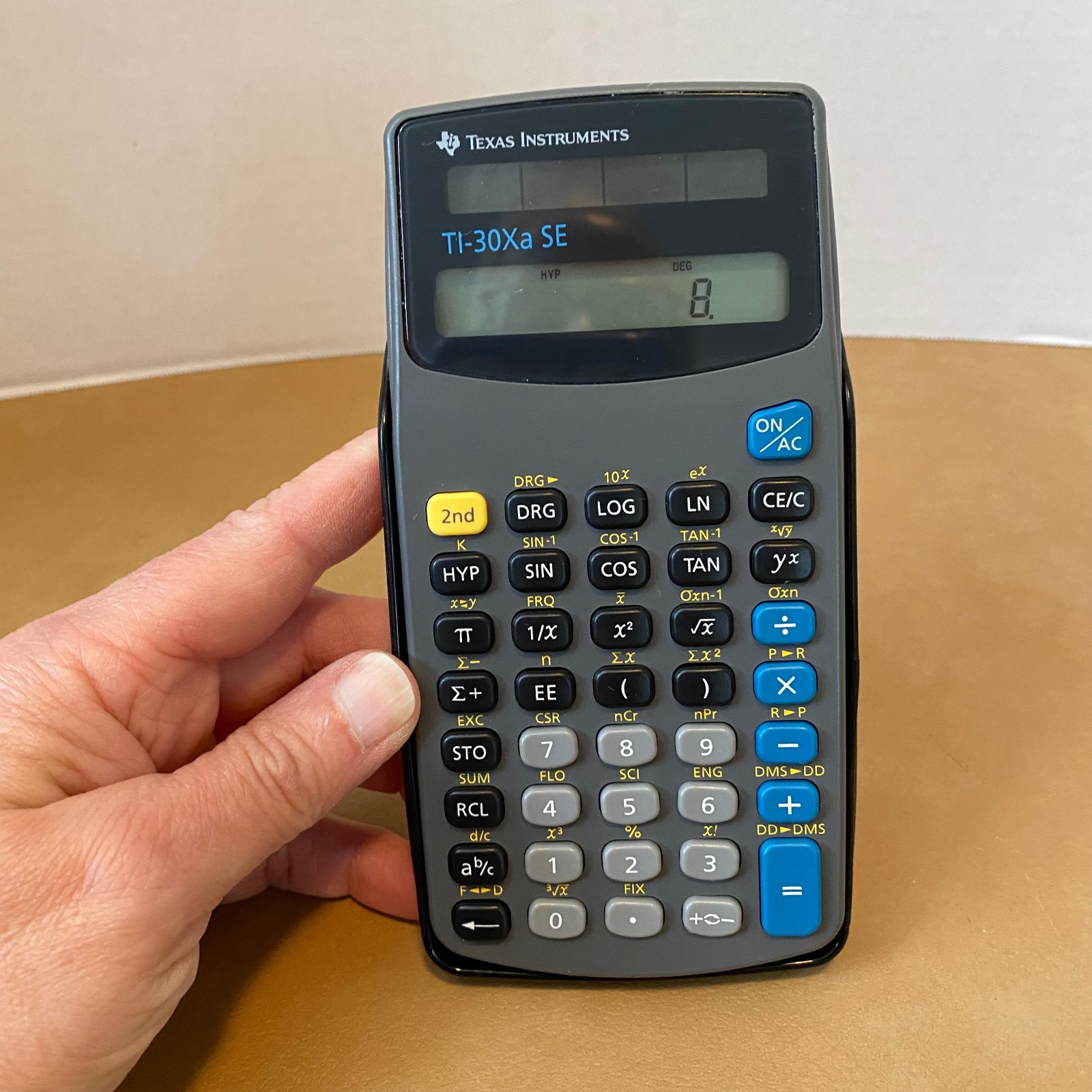 Texas Instruments TI-30Xa SE Solar Calculator with cover Tested Working