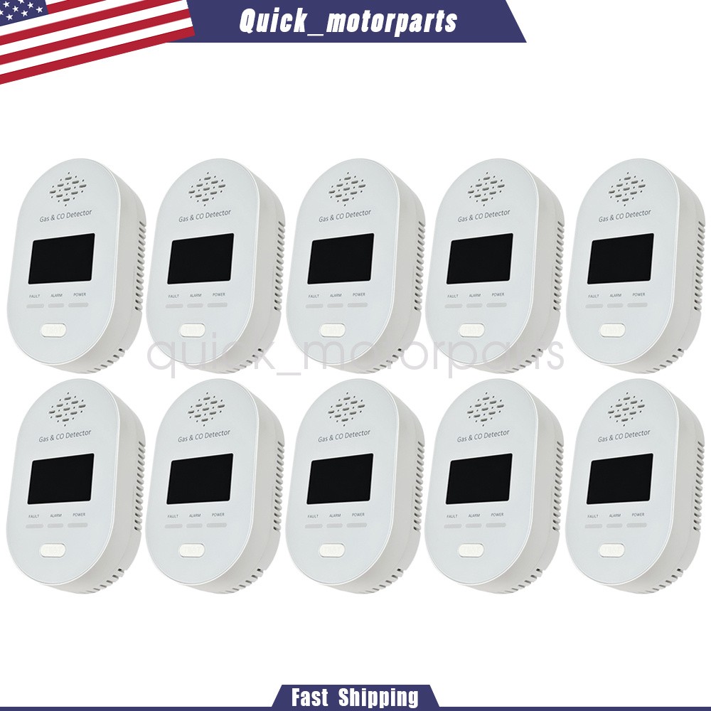 Digital Gas Leak Detector Alarm Sensor Propane Butane Methane Natural Catch 10X