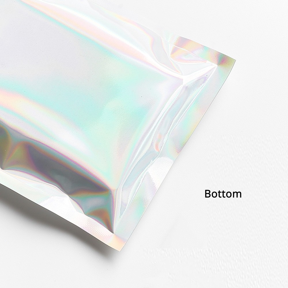 Custom Holographic Foil Zip Pouch | Personalized Logo Packaging Bags for Jewelry