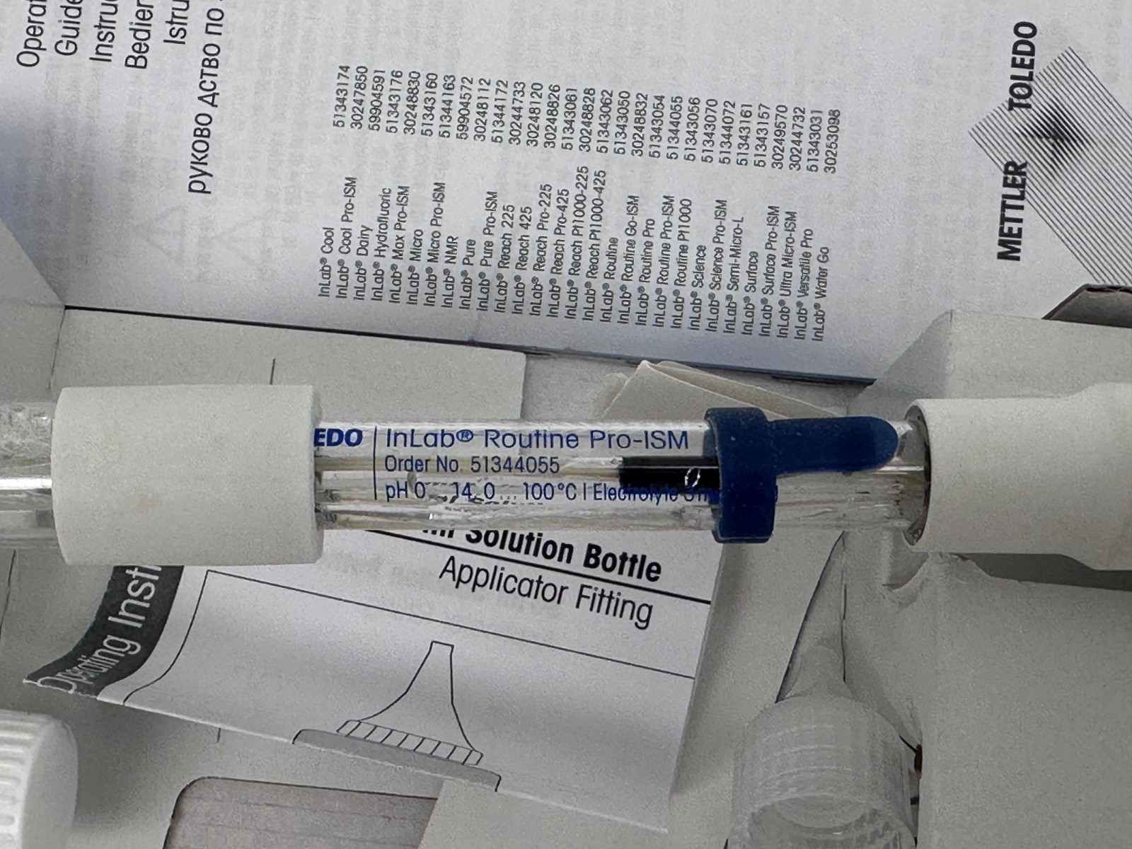 Mettler Toledo InLab Routine Pro-ISM pH Electrode P/N 51344055