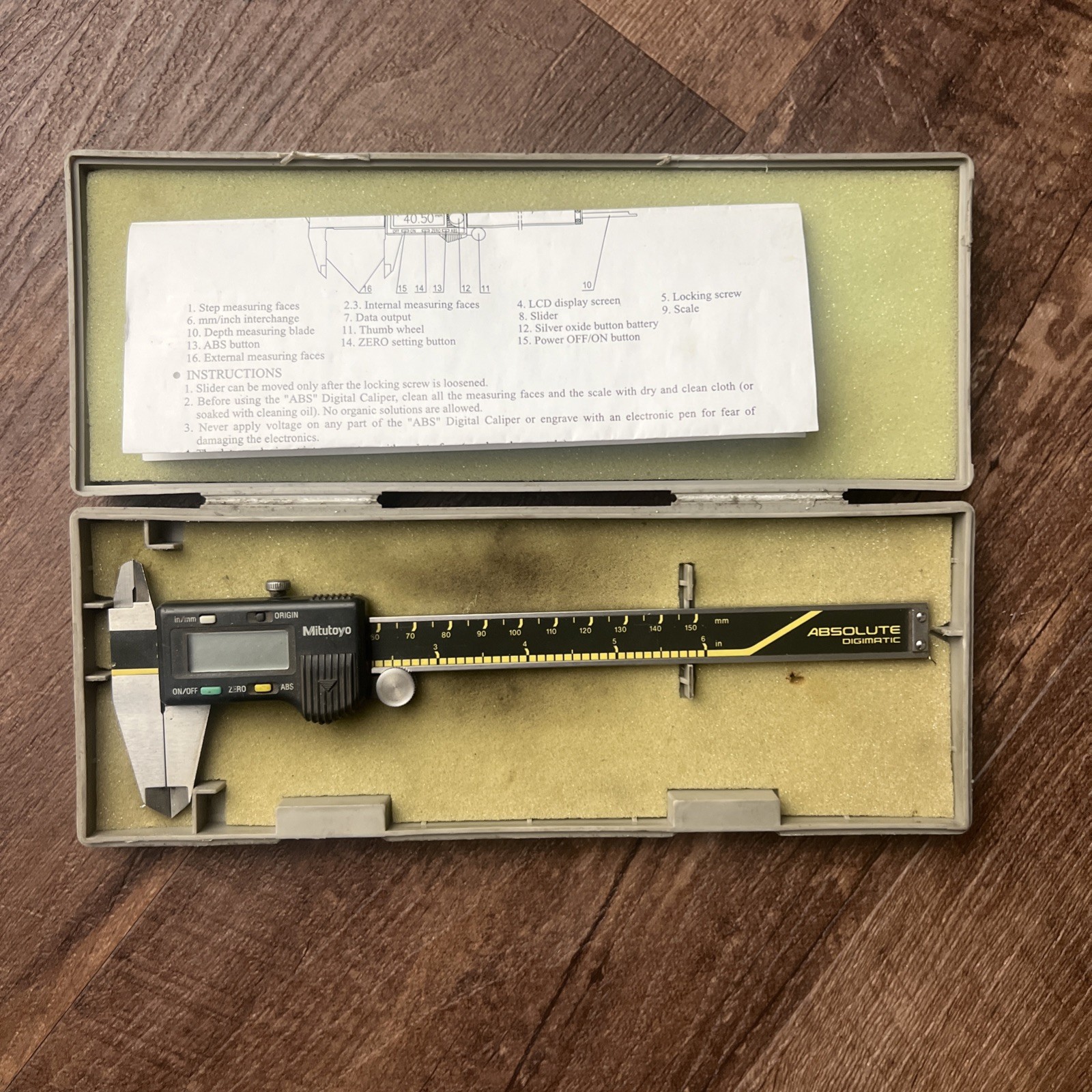 Mitutoyo Absolute Digital Digimatic 0-6 inch Digital Vernier Caliper 500-196-30