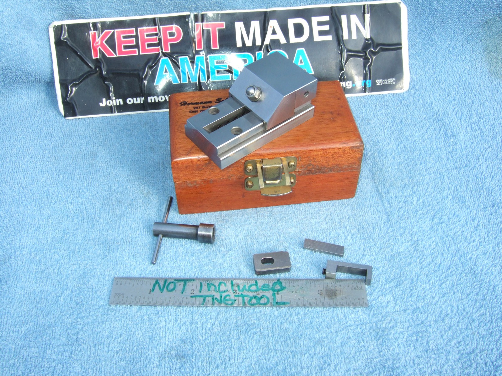 HERMANN SCHMIDT USED 2b GRIND VISE V0-1-1/2a TOOLMAKER MACHINIST CASEw/WRENCH