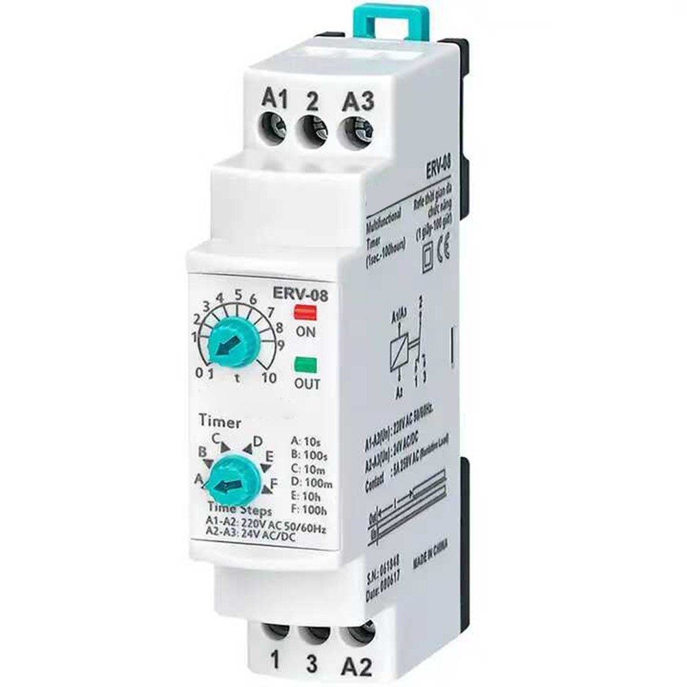Electronic Adjustable Time Delay for relay ERV08 for Dsp with Long Timing Range