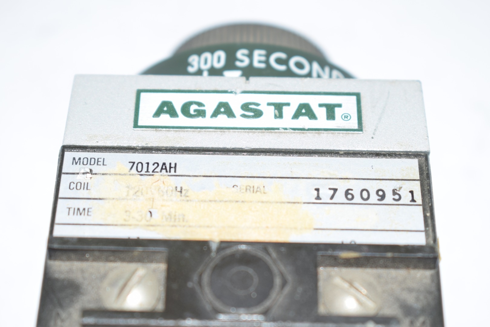 Agastat Timing Relay 7012AH Coil 120 V Time 3 – 30 Minutes