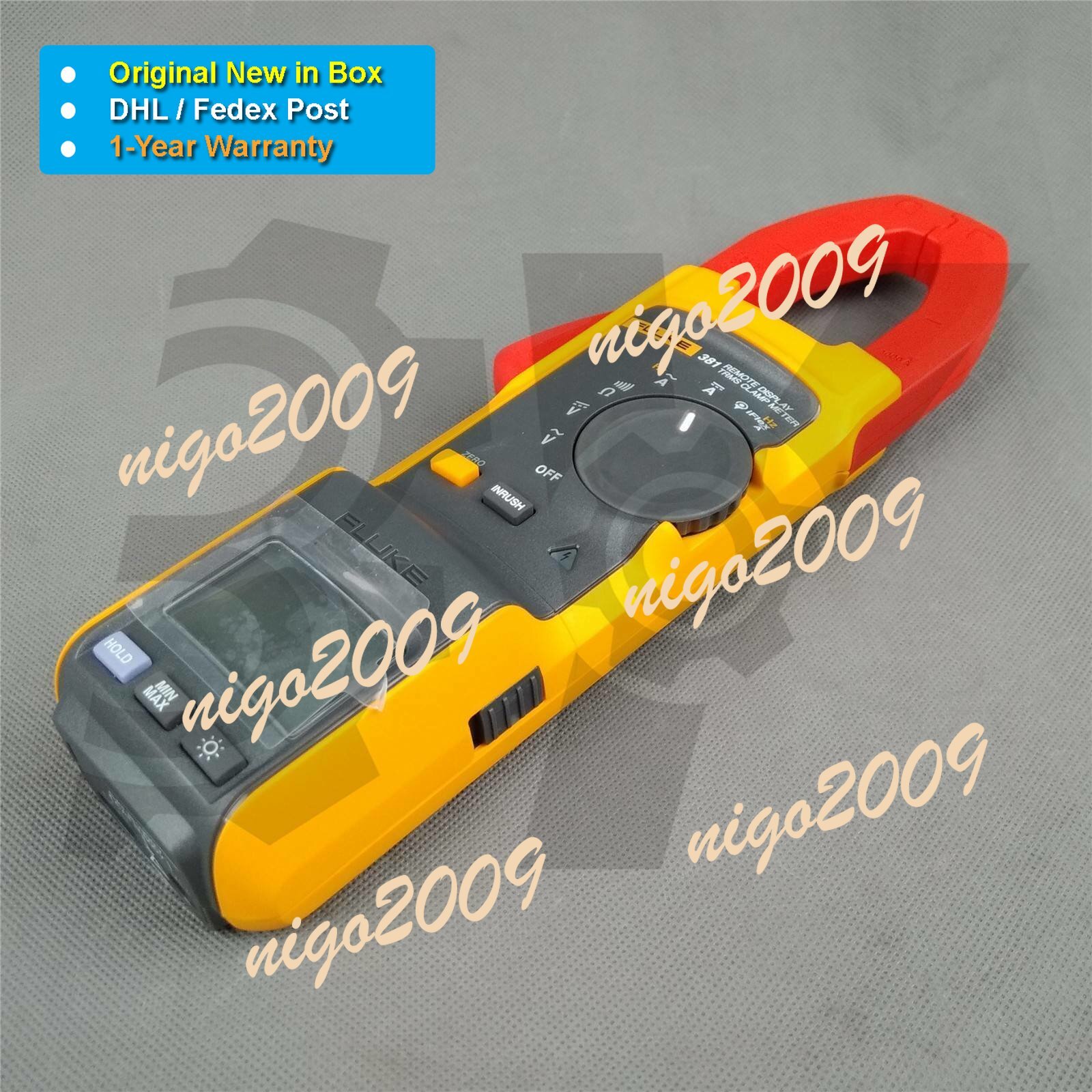 Original New in Box FLUKE 381 Remote Display AC/DC True RMS Clamp Meter DHL Fedx