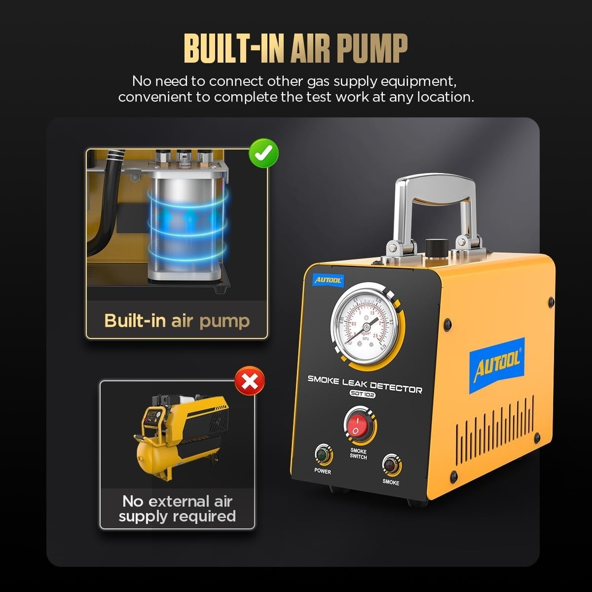 Car EVAP Leak Detector with Air Compressor