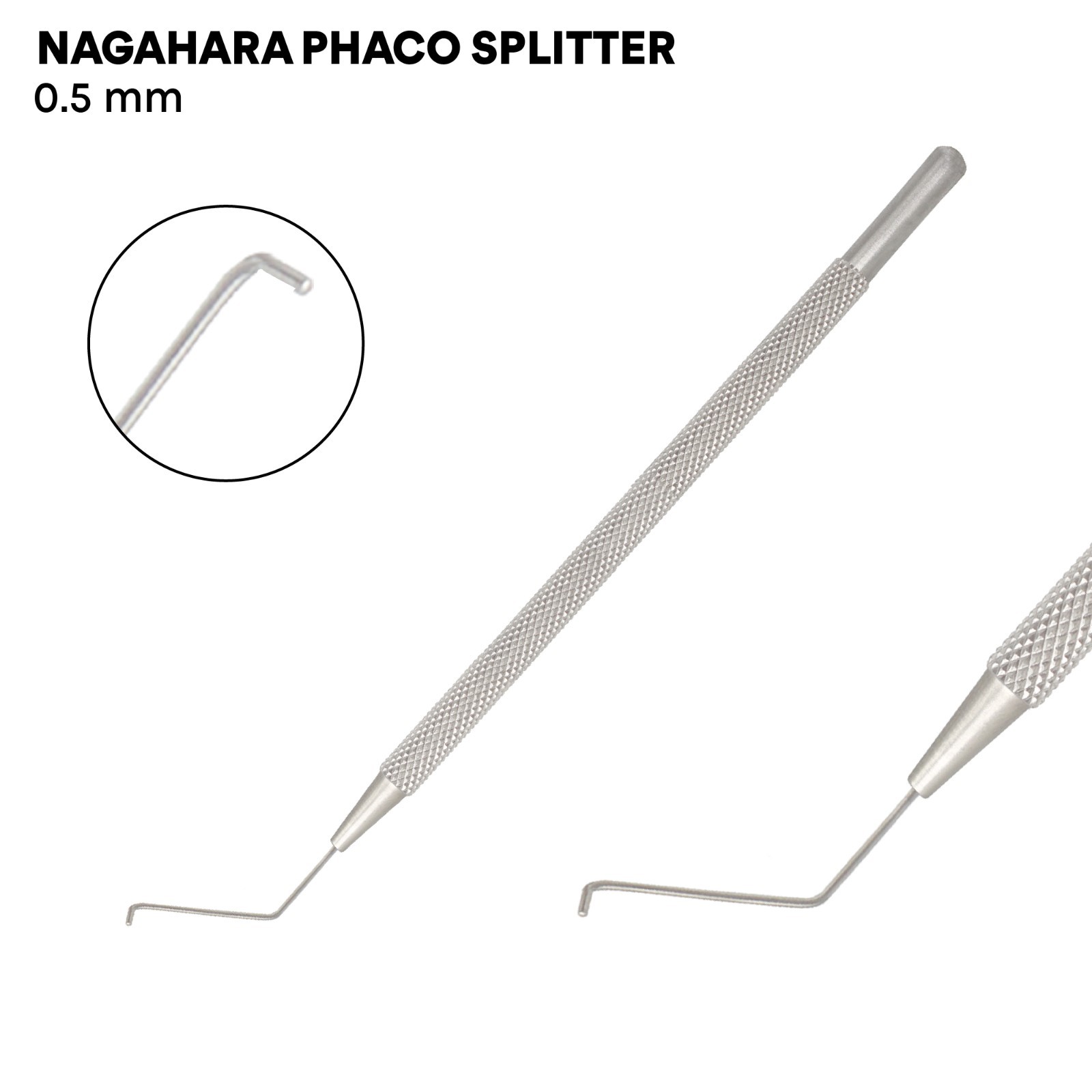 Nagahara Phaco Splitter 0.5mm Tip German Ophthalmic Instrument Stainless Steel
