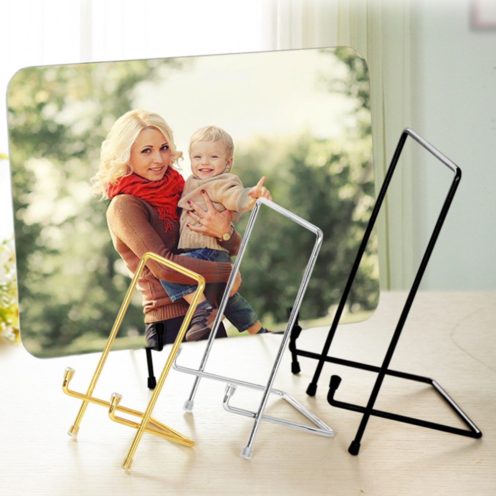 Iron Display Stand for Picture Frames with Baked Lacquer Finish Black