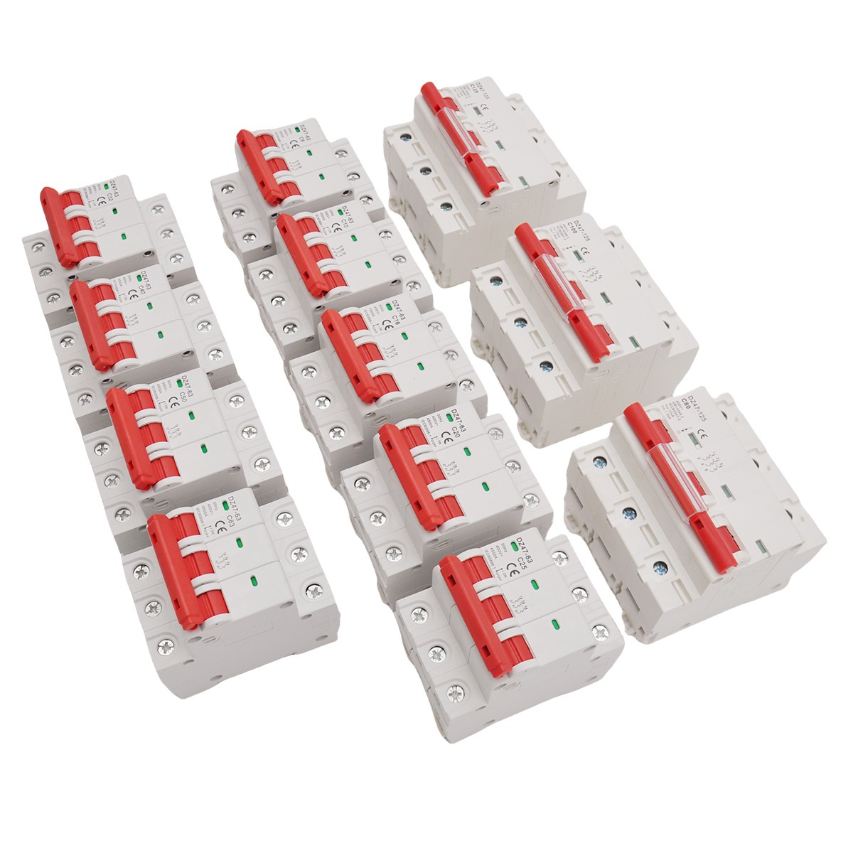 3P AC MCB Mini Circuit Breaker Type C 6 10 16 25 32 40 50 63 80 100 125Amp 400v