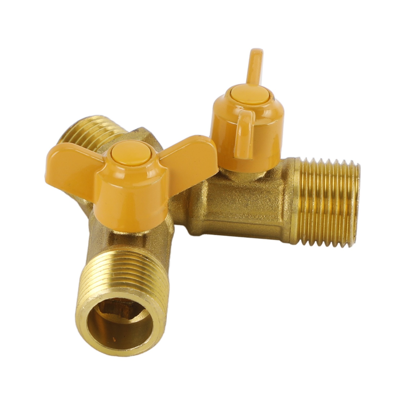 3 Way Shut off Ball Valve 1/2″ Hose Barb Y Shaped Valve 2 Switch Brass Fitting