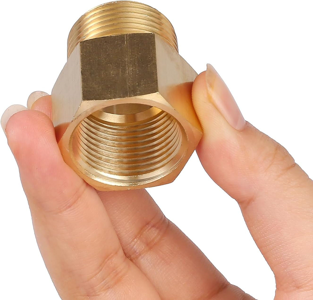 Brass Pipe Fittings 3/4″ Male to 3/4″ Female NPT Reducer Adapters, 3/4″ Female t